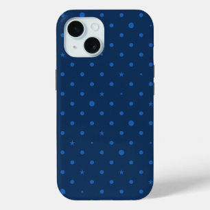 Rustikale elegante blaue und schwarze Sterne Case-Mate iPhone Hülle