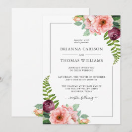 Rustikale Elegante Fantasy Floral Wedding Einladung