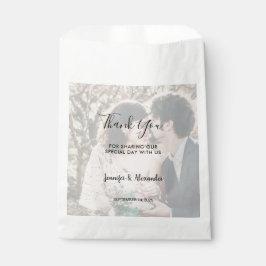 Rustikale elegante Foto-Hochzeit Danke Geschenktütchen