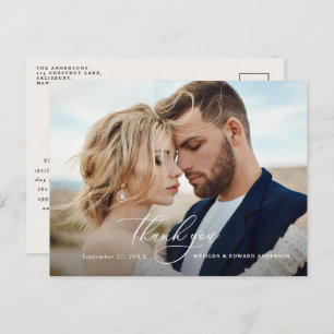 Rustikale elegante Hochzeit danke botanisch Einladungspostkarte