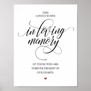 Rustikale elegante Hochzeit Gedenktisch Kerzen Sch Poster