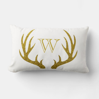 Rustikale Elegante Imitate Gold Glitzer Antlers & Lendenkissen