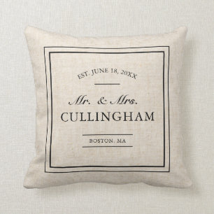 Rustikale Elegante Imitate Hochzeit Kissen