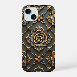 Rustikale Elegante Metallische Rose iPhone 15 Hülle