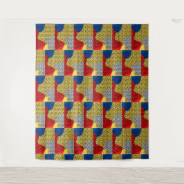 Rustikale Elegante Monogram Multicolor Wandteppich