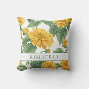 Rustikale & elegante Sonnenblume klassisch floral Kissen