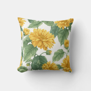 Rustikale & elegante Sonnenblume klassisch floral Kissen