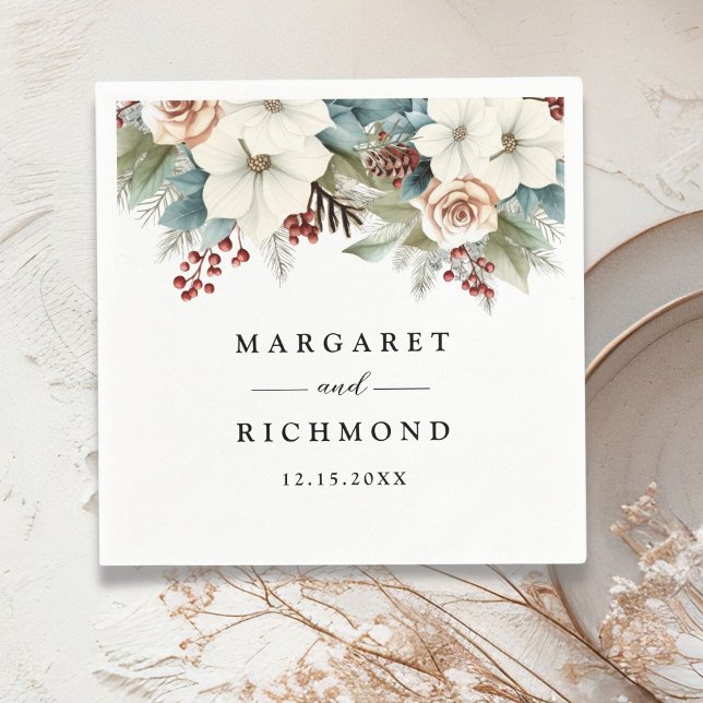 Rustikale, elegante Weihnachtsfeier Serviette (Von Creator hochgeladen)