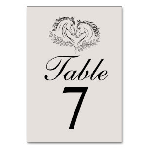 Rustikale Elegante Western Pferde Hochzeit Tischnu Tischnummer