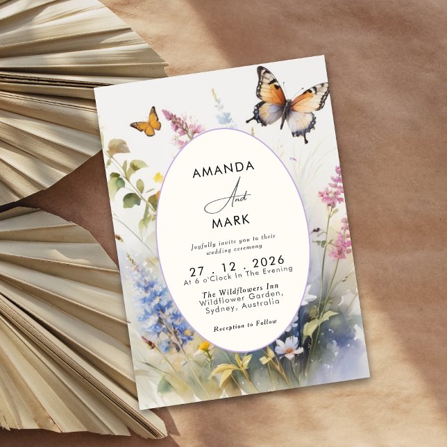 Rustikale Elegante Wildblumen blühen Einladung (Von Creator hochgeladen)