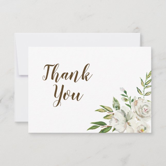 Rustikale Eleganz Danke Karte (Vorderseite)