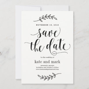 Rustikale Eleganz Hochzeit Save The Date Karte Wei