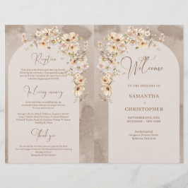 Rustikale Elfenbein-Wildblumen Boho Boho-Boarch-ge