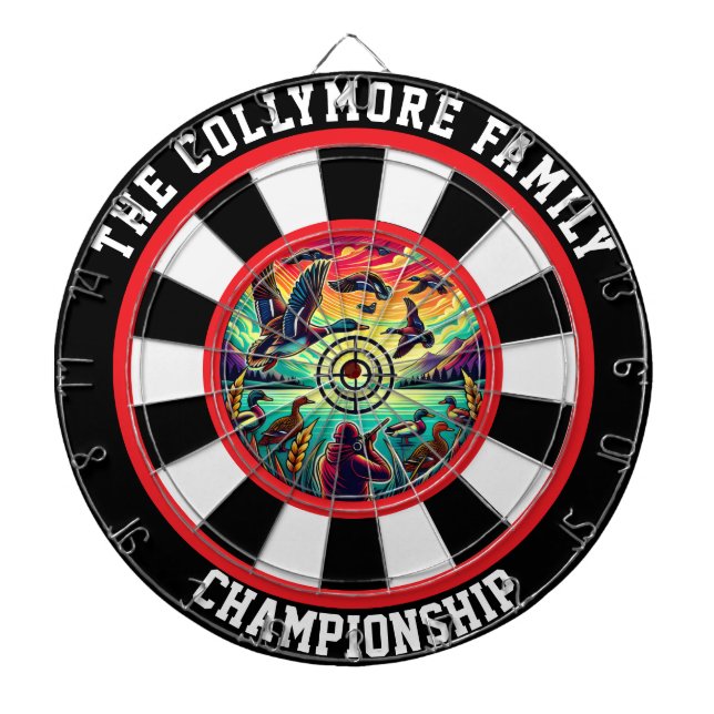 Rustikale Enten Jagd Wand Kunst Dartscheibe (vorne)