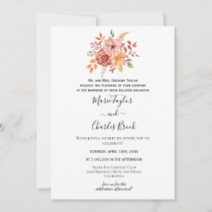 Rustikale Erd-Blumen-Hochzeitseinladung Einladung