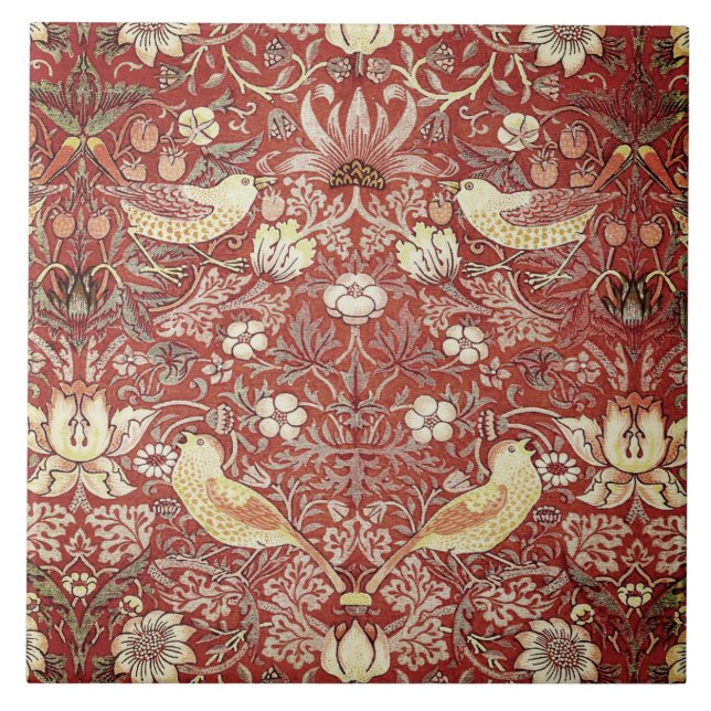 Rustikale Erdbeerdieb Fliese (Vorderseite)