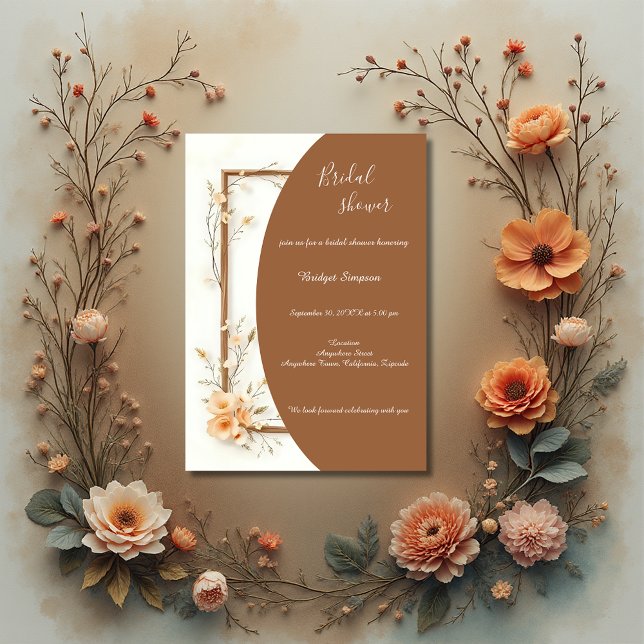 Rustikale Erdblume Harmonie bridal Einladung (Von Creator hochgeladen)