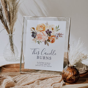 Rustikale Erde Diese Kerze Burns Gedenkzeichen Poster