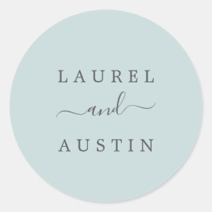 Rustikale Erde   Minze Hochzeiten Umschlag Aufkleb Runder Aufkleber