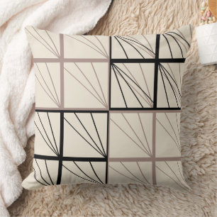 Rustikale Erdtöne Geometrisches Kissen