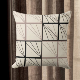 Rustikale Erdtöne Geometrisches Kissen