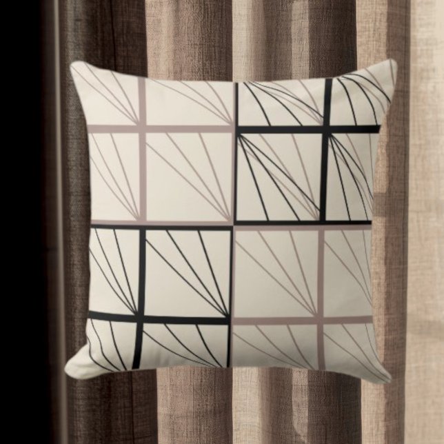 Rustikale Erdtöne Geometrisches Kissen (Von Creator hochgeladen)