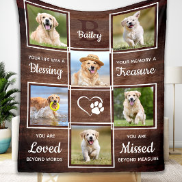 Rustikale Erinnerung an das Haustier Einzigartiges Fleecedecke