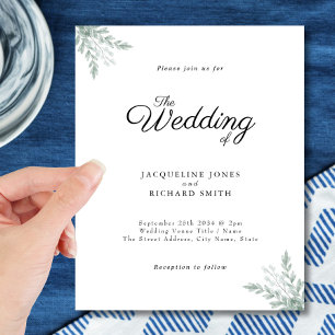 Rustikale Eukalyptus-Blätter für Hochzeiten Flyer