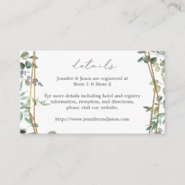 Rustikale Eukalyptus & Gold 2 Details SM Begleitkarte