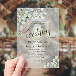 Rustikale Eukalyptus & Greenery Boho Chic Wedding Acryleinladungen