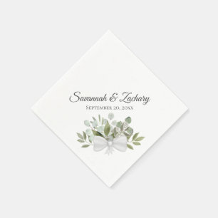 Rustikale Eukalyptus & Grüne Elegante Hochzeit Serviette