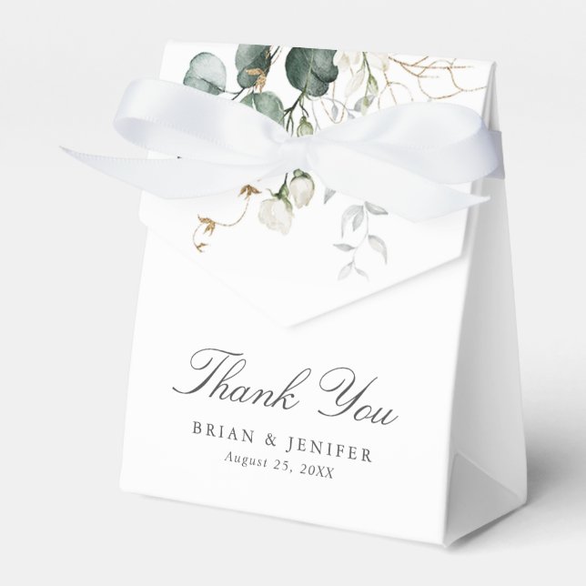 Rustikale Eukalyptus-Grüne Hochzeit Geschenkschachtel (Vorderseite)