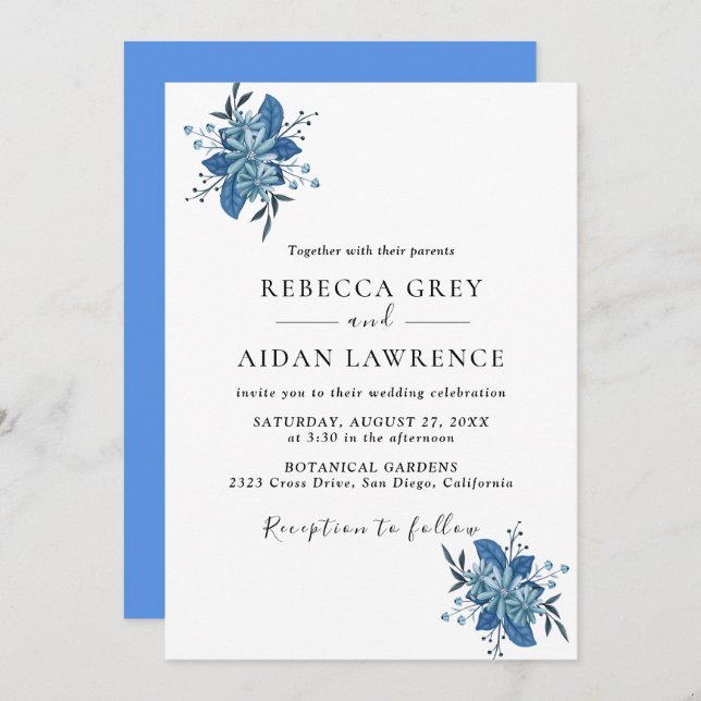 Rustikale Eukalyptus-Grüne Wedding Invit Einladung (Vorne/Hinten)