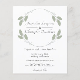 Rustikale Eukalyptus-Hochzeitseinladungen Flyer
