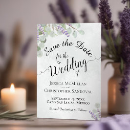 Rustikale Eukalyptus & Lavender Elegant Boho Weddi Save The Date