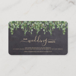 Rustikale Eukalyptus Wedding QR Code RSVP Card Begleitkarte