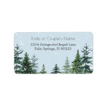 Rustikale Evergreen Winter Pine Trees UAWG Address