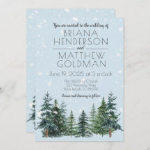 Rustikale Evergreen Winter Pine Trees Wedding
