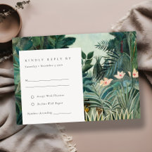 Rustikale Exotic Tropical Rain Forest Wedding RSVP