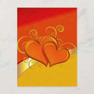 Rustikale Extravagante Herzen Postkarte