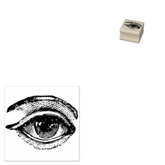 Rustikale Eyeball Vintage Gummi-Briefmarke Gummistempel