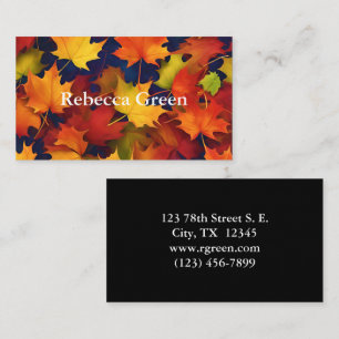 Rustikale Fall Foliage Business Card Visitenkarte
