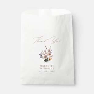 Rustikale Fall Wildblume Bouquet Wedding Geschenktütchen