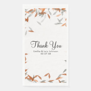 Rustikale Falling Leaf Pampas Floating Wedding Serviette