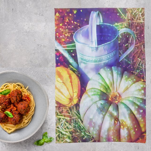 Rustikale Fallpumpen und Blume Geschirrtuch (Von Creator hochgeladen)