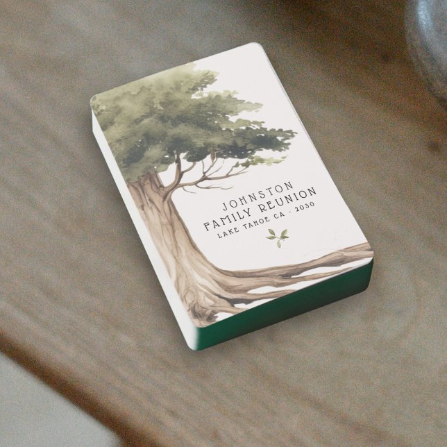 Rustikale Familienbaum Wiedersehen Picnic Vintag Spielkarten (Von Creator hochgeladen)