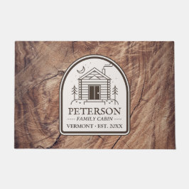 Rustikale Familienschuben Holzdekoration nach Maß Fußmatte