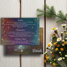 Rustikale Fantasy-Liebeswaldhochzeit Begleitkarte