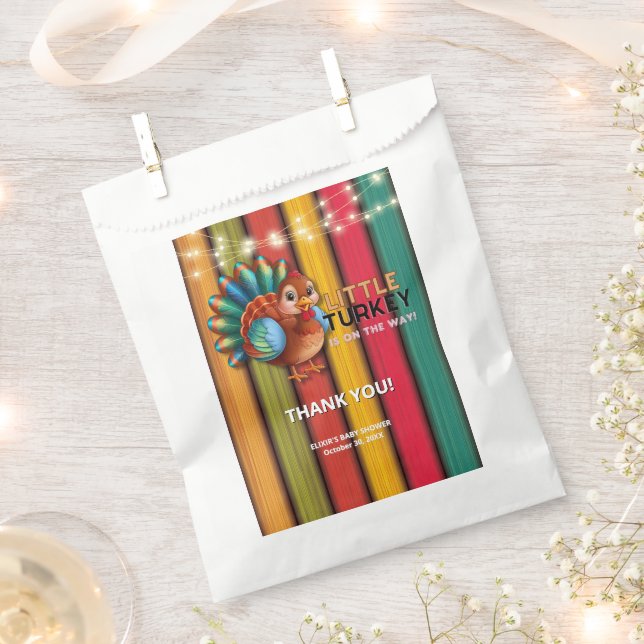 Rustikale, farbenfrohe kleine Türkei Babydusche Geschenktütchen (Ausgeschnitten)