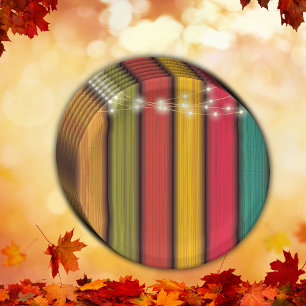 Rustikale, farbenfrohe kleine Türkei Babydusche Pappteller